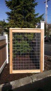 Full Panel Galvanized Fence with Grid 2x4