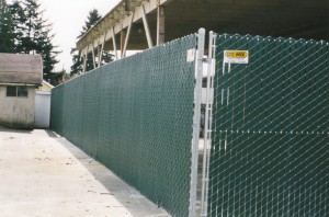 Chain Link Fence with Green Viewguard