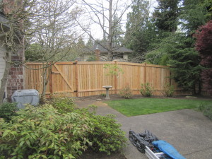 Modified Cedar Panel Square Gate Back Side