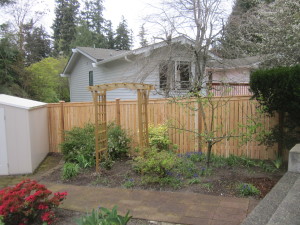 Modified Cedar Panel Fence with Spaces