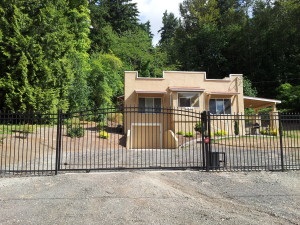 Iron Arched Gate and fence