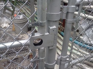 Single Lock Box for Chain Link Fence